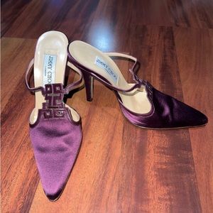 JIMMY CHOO SATIN MULES